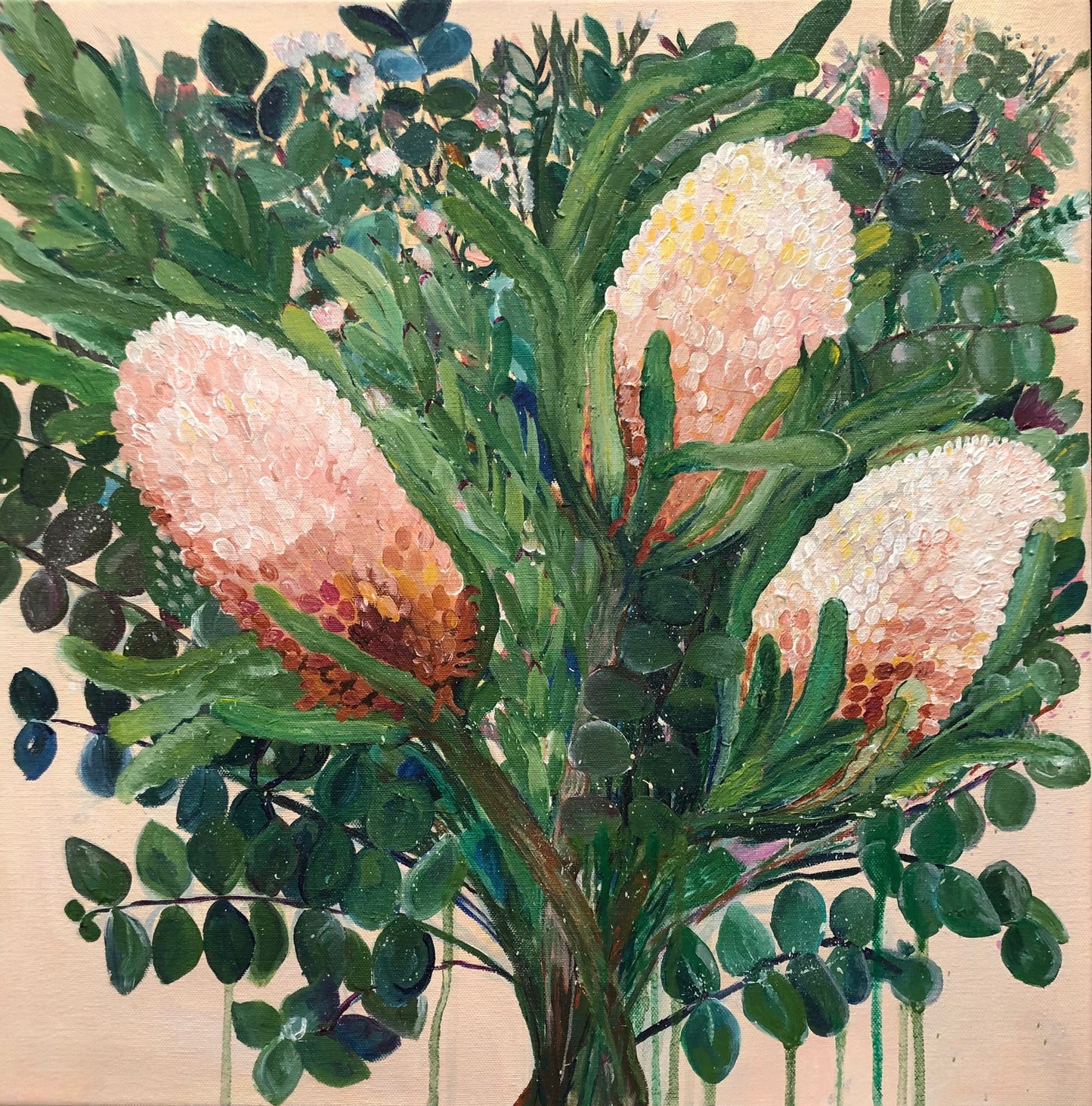 Banksias 50 x 50 cm Original Art